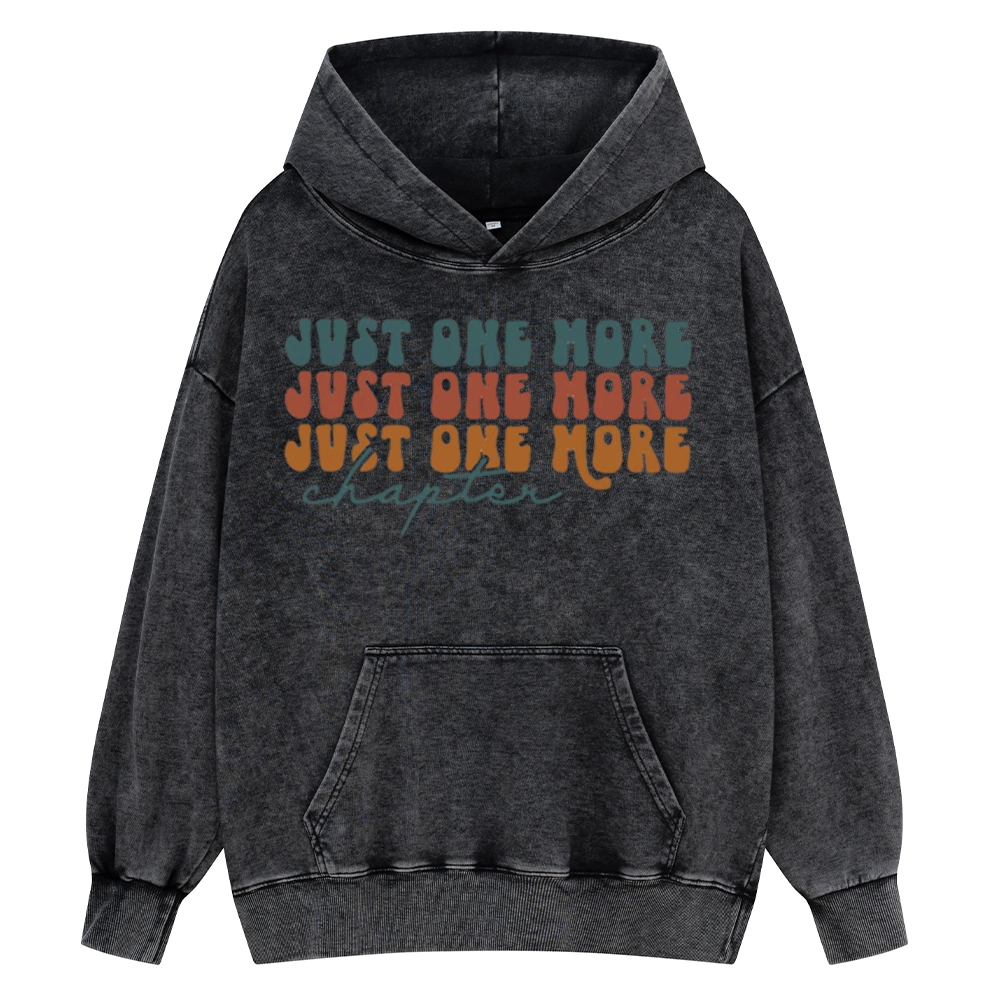 Pagewings Just One More Chapter Unisex Washed Hoodie