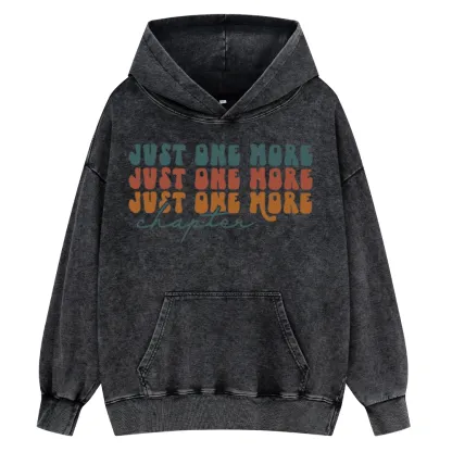 Pagewings Just One More Chapter Unisex Washed Hoodie