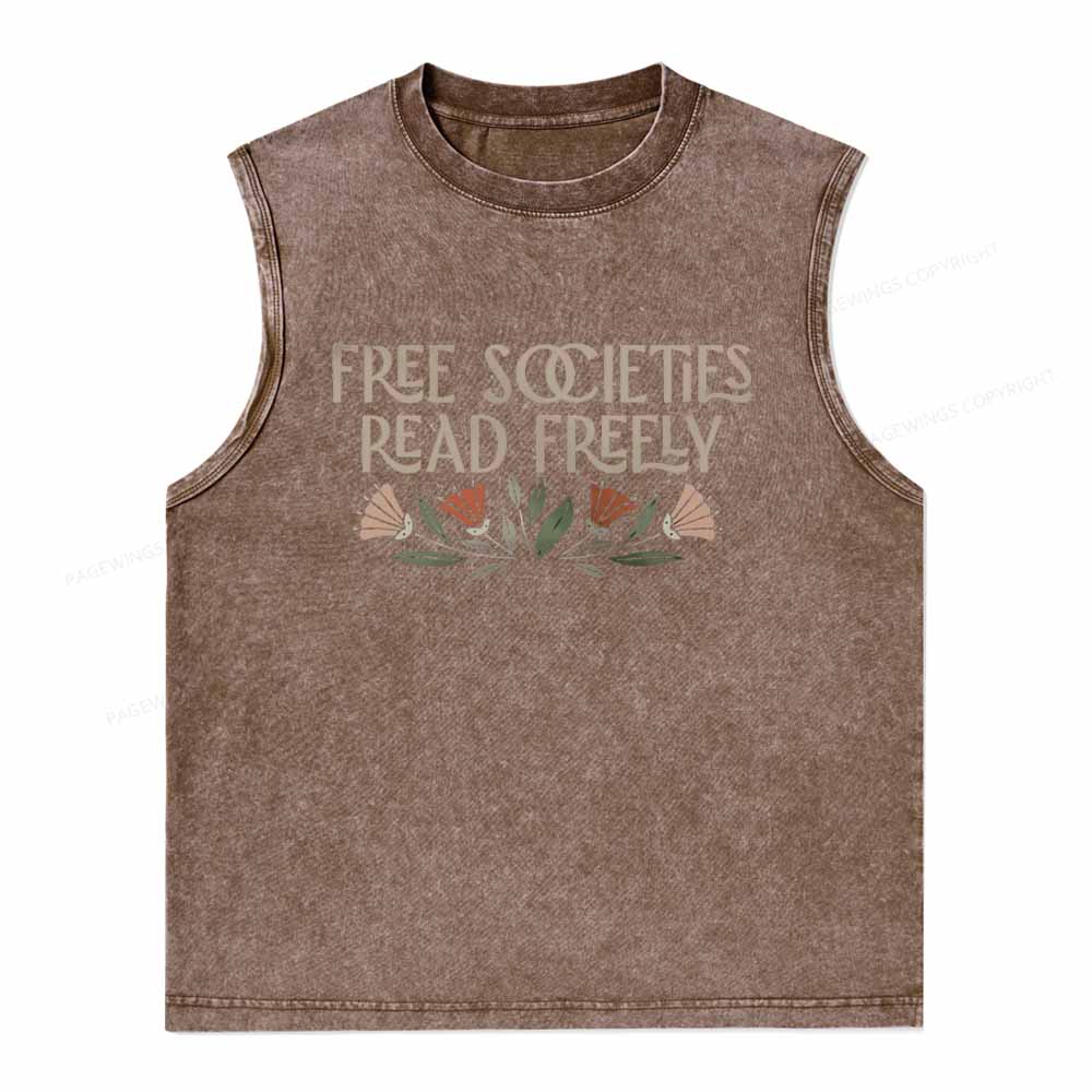 Pagewings Read Freely Unisex Washed Tank Top