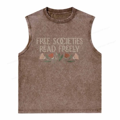 Pagewings Read Freely Unisex Washed Tank Top