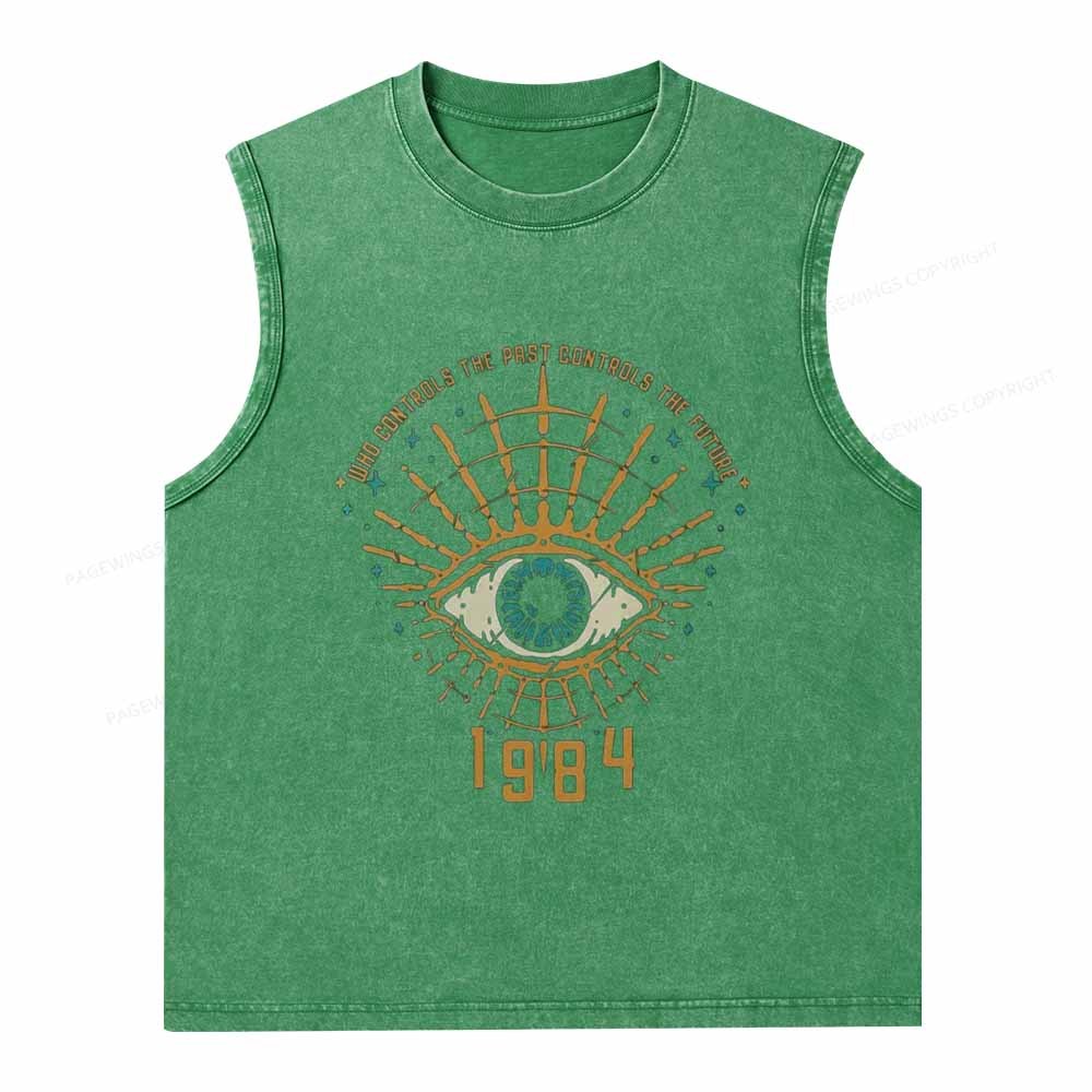 Pagewings George Orwell 1984 Unisex Washed Tank Top