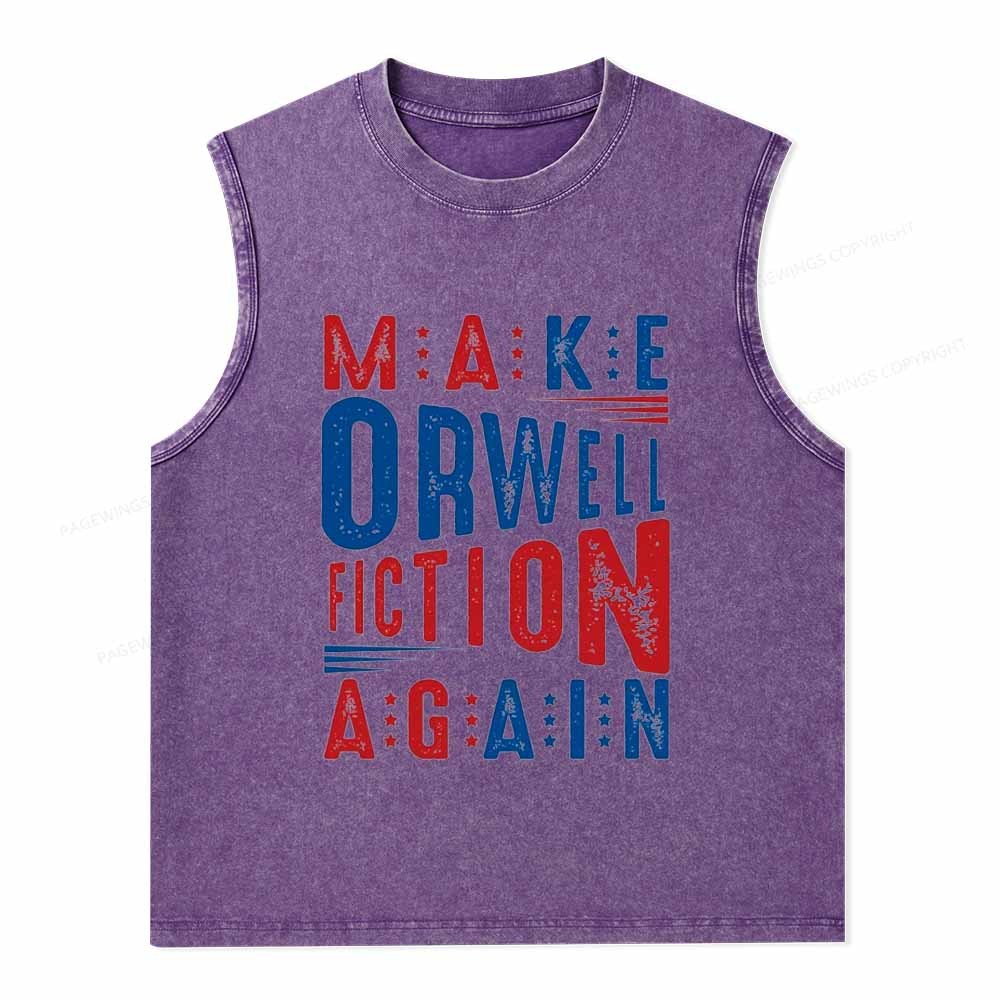 Pagewings 1984 Book Unisex Washed Tank Top