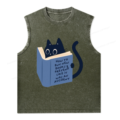 Pagewings 1984 Book Unisex Washed Tank Top