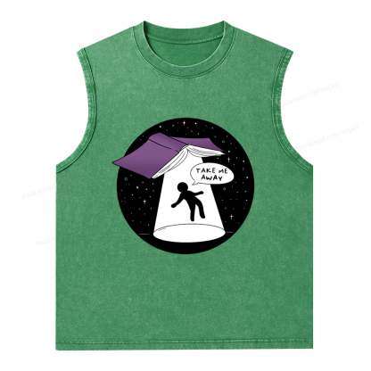 Pagewings Take Me Away Unisex Washed Tank Top