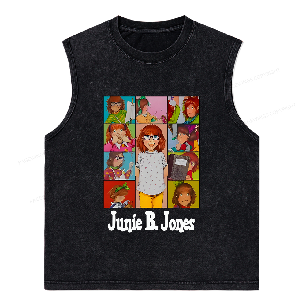 Pagewings Junie B Jones Unisex Washed Tank Top