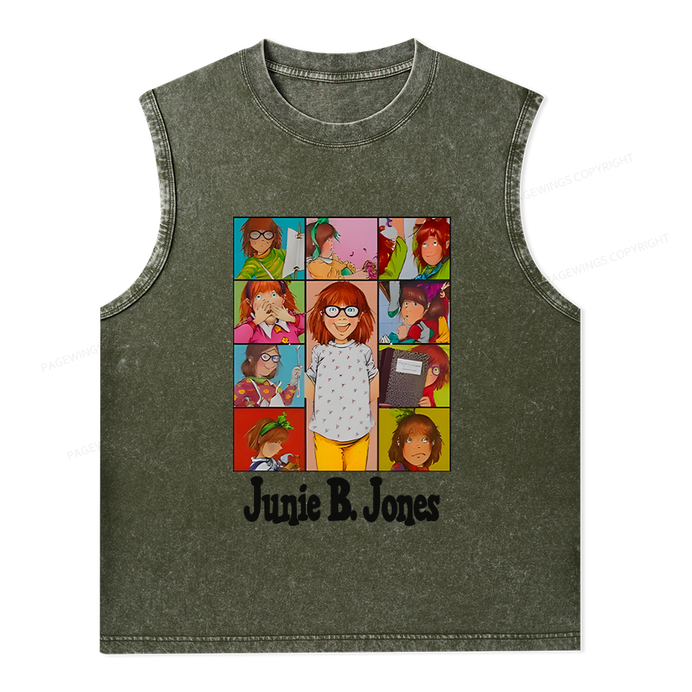 Pagewings Junie B Jones Unisex Washed Tank Top