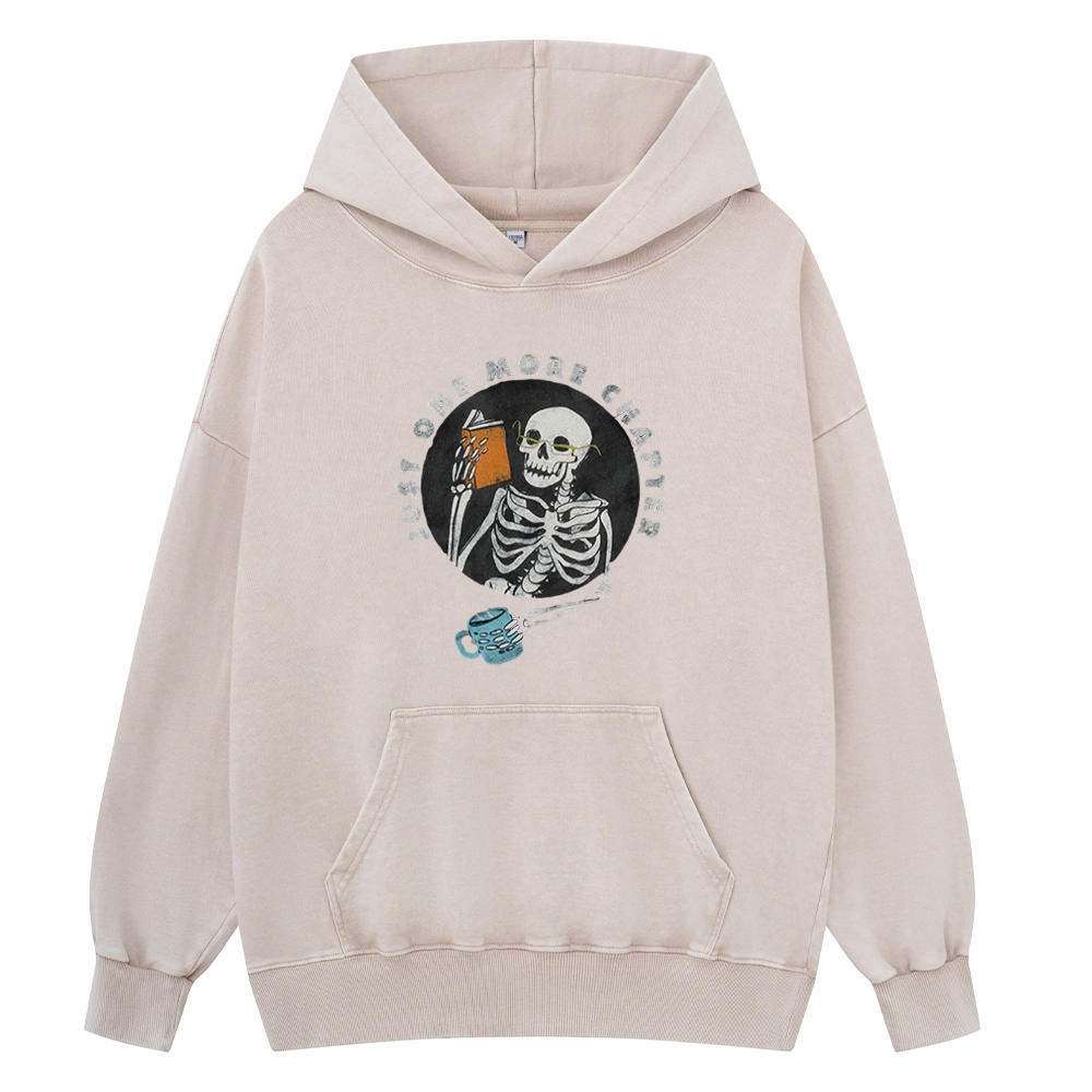 Pagewings Halloween Just One More Chapter Unisex Washed Hoodie