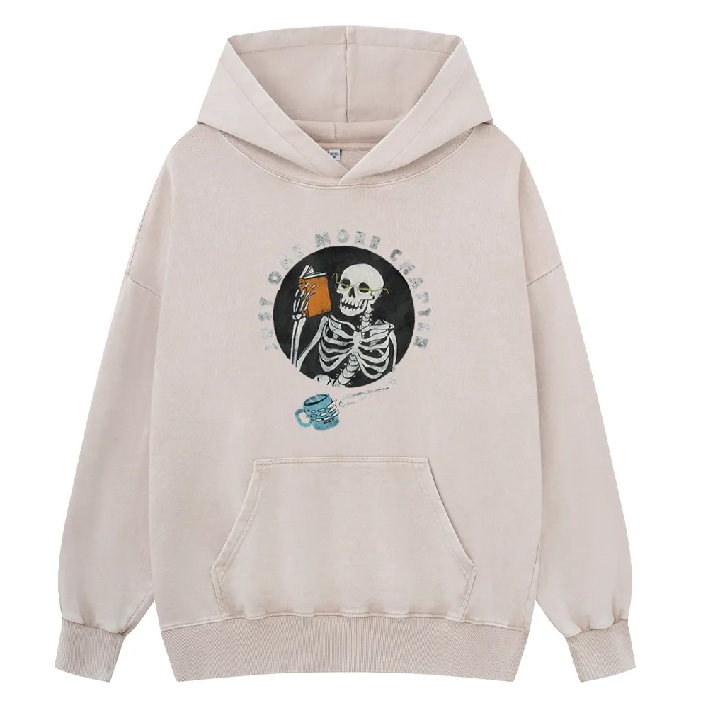 Pagewings Halloween Just One More Chapter Unisex Washed Hoodie
