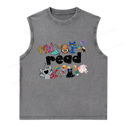 Pagewings Reading Bookish Unisex Washed Tank Top