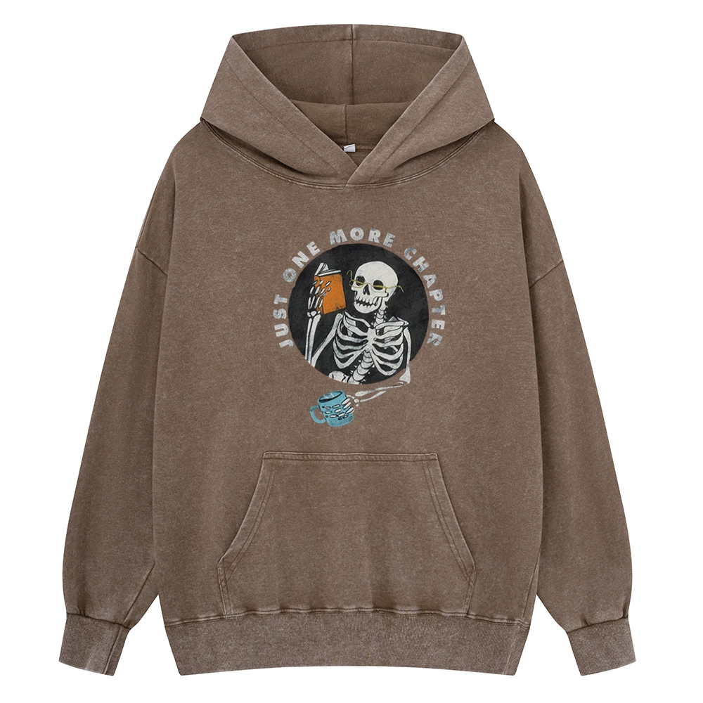 Pagewings Halloween Just One More Chapter Unisex Washed Hoodie