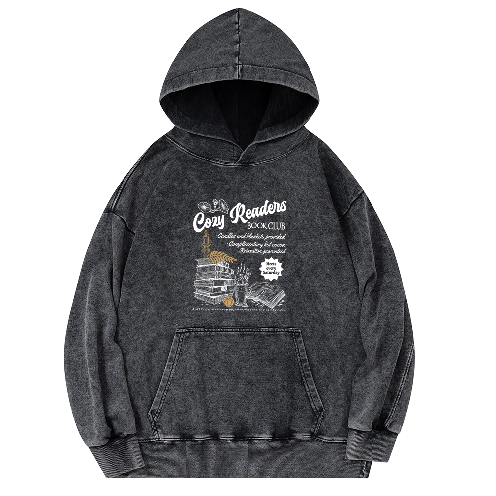 Pagewings Cozy reader Unisex Washed Hoodie