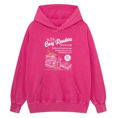 Pagewings Cozy reader Unisex Washed Hoodie