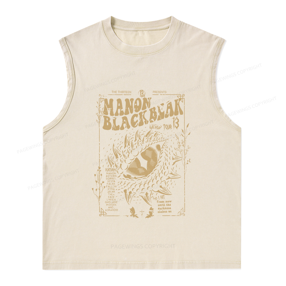 Pagewings ACOTAR Crescent City Rhysand Unisex Washed Tank Top