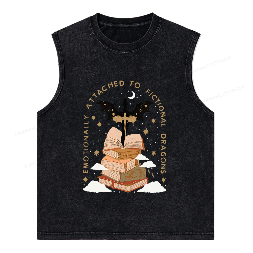 Pagewings Fantasy Romance Reader Gift Romantacy Unisex Washed Tank Top