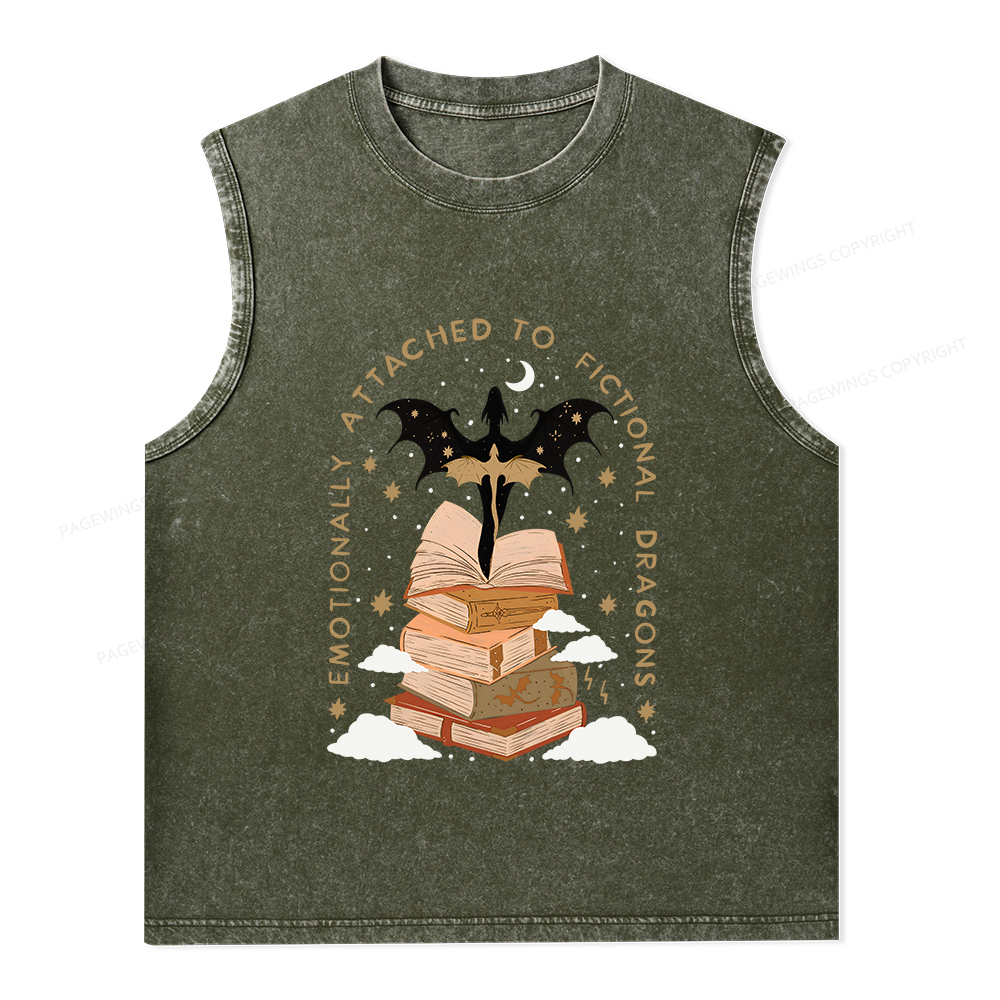 Pagewings Fantasy Romance Reader Gift Romantacy Unisex Washed Tank Top
