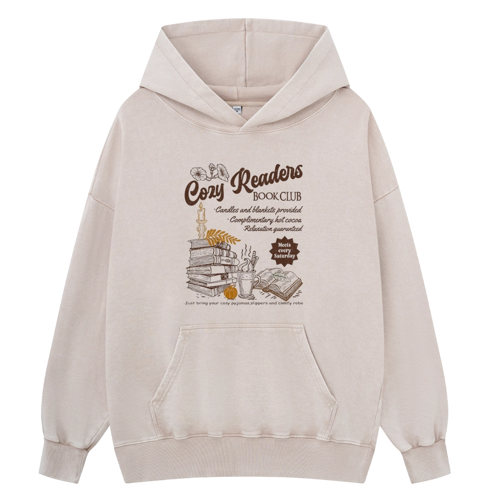 Pagewings Cozy reader Unisex Washed Hoodie