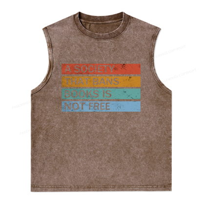 Pagewings Banned Books Shirt, Read Banned Books Unisex Washed Tank Top