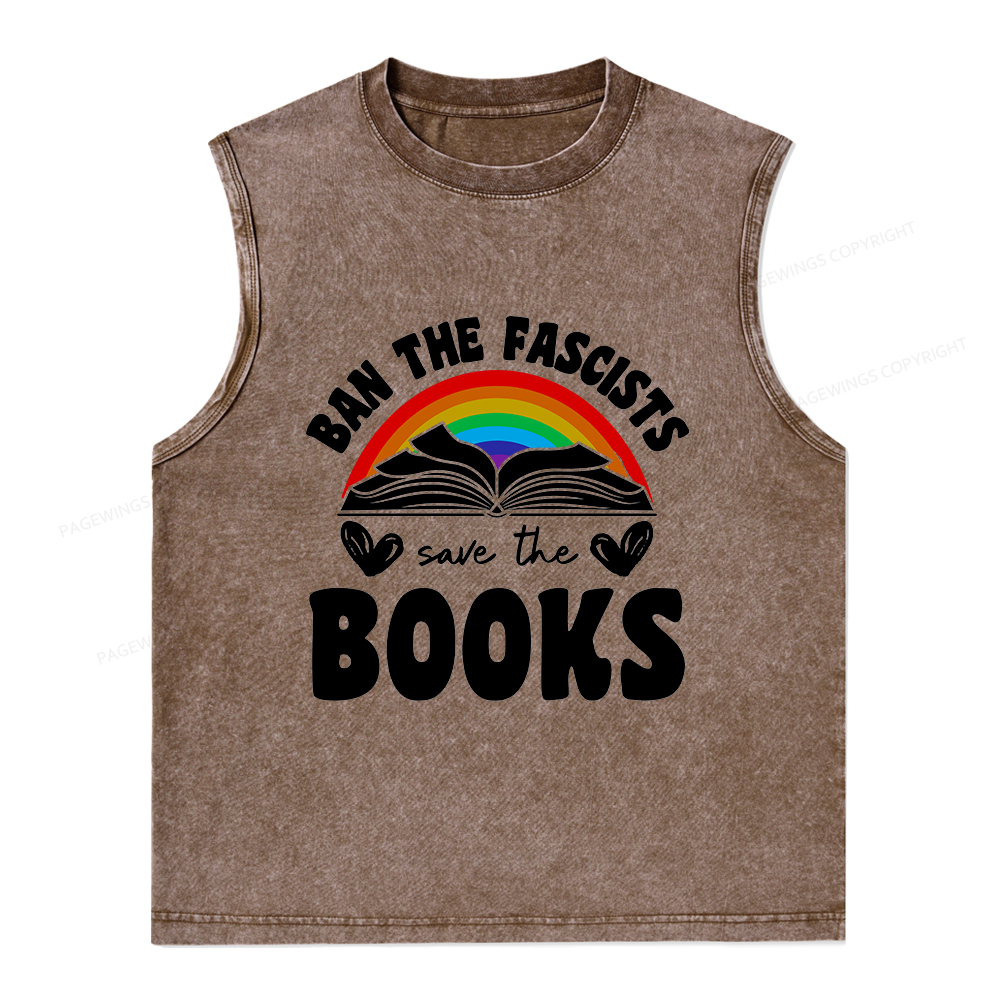 Pagewings Banned books T-Shirt Unisex Washed Tank Top