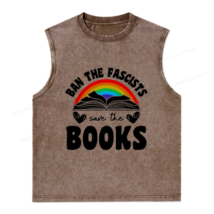 Pagewings Banned books T-Shirt Unisex Washed Tank Top