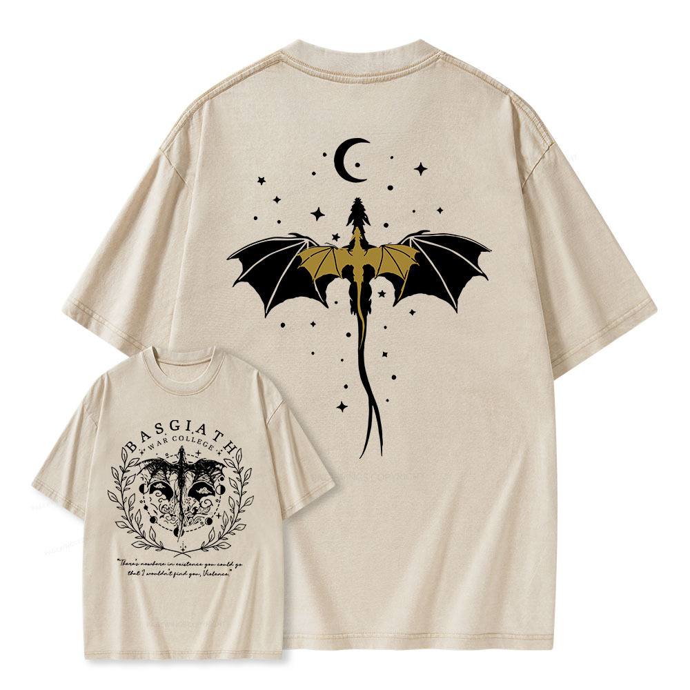 Pagewings Vintage Basgiath War College Unisex Washed T-shirt