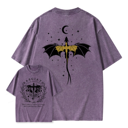 Pagewings Vintage Basgiath War College Unisex Washed T-shirt