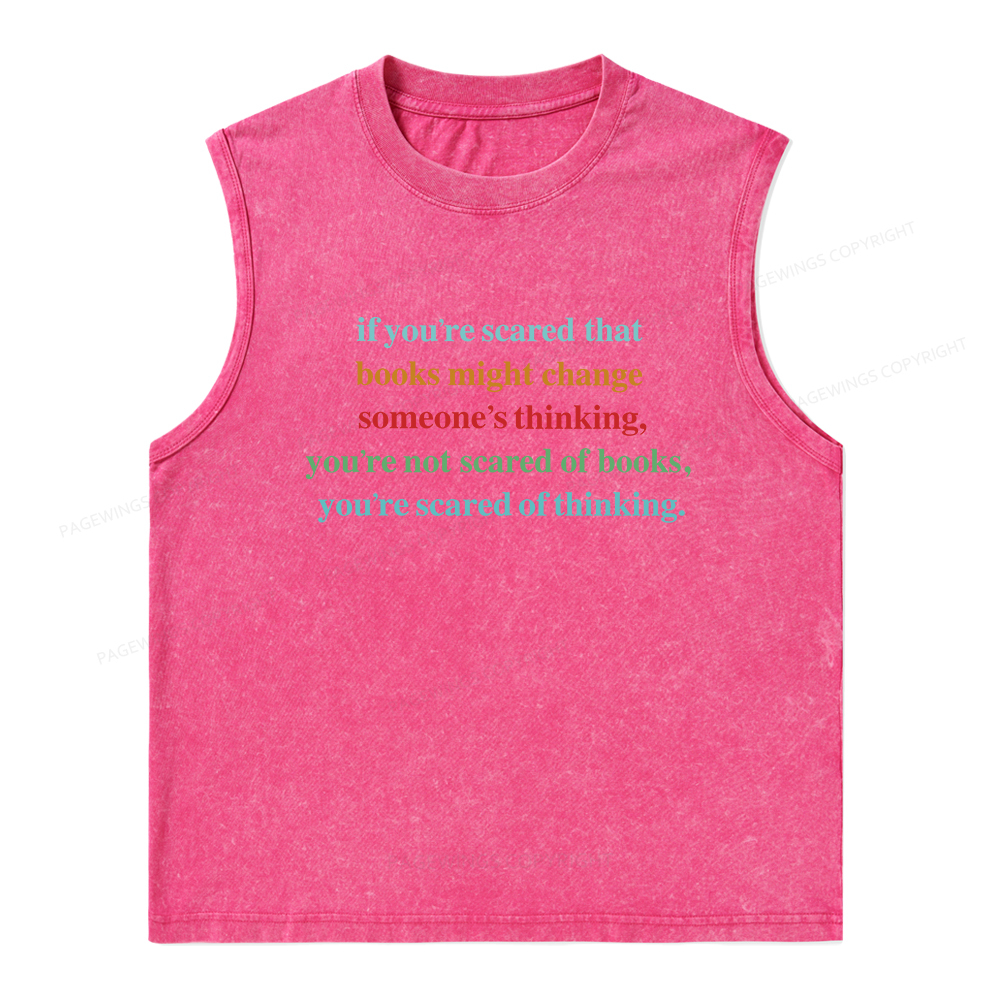 Pagewings Censorship Social Justice Shirt Booktrovert Unisex Washed Tank Top