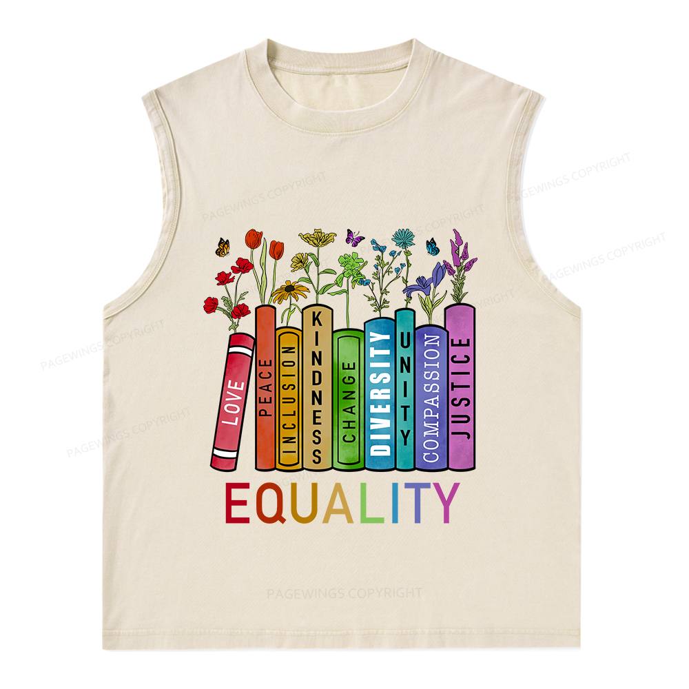 Pagewings Equal Rights Shirt Unisex Washed Tank Top