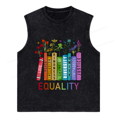 Pagewings Equal Rights Shirt Unisex Washed Tank Top