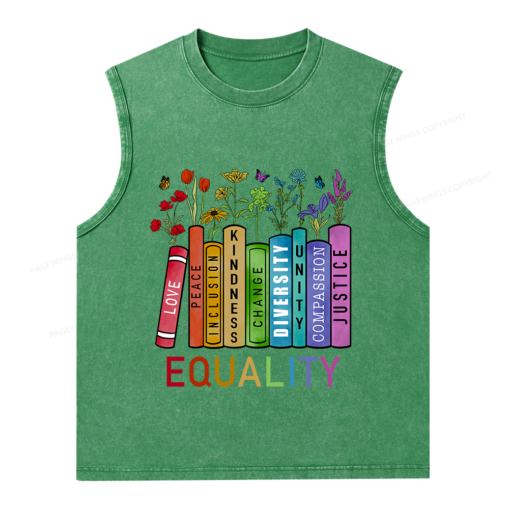 Pagewings Equal Rights Shirt Unisex Washed Tank Top