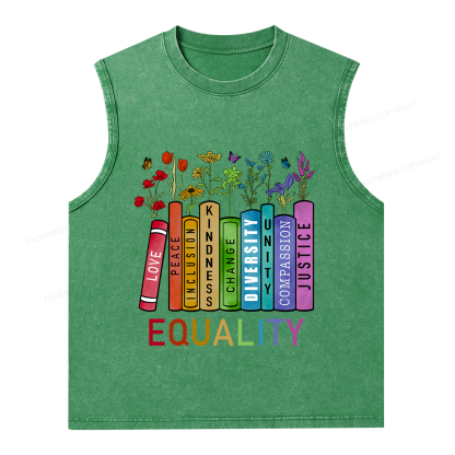 Pagewings Equal Rights Shirt Unisex Washed Tank Top