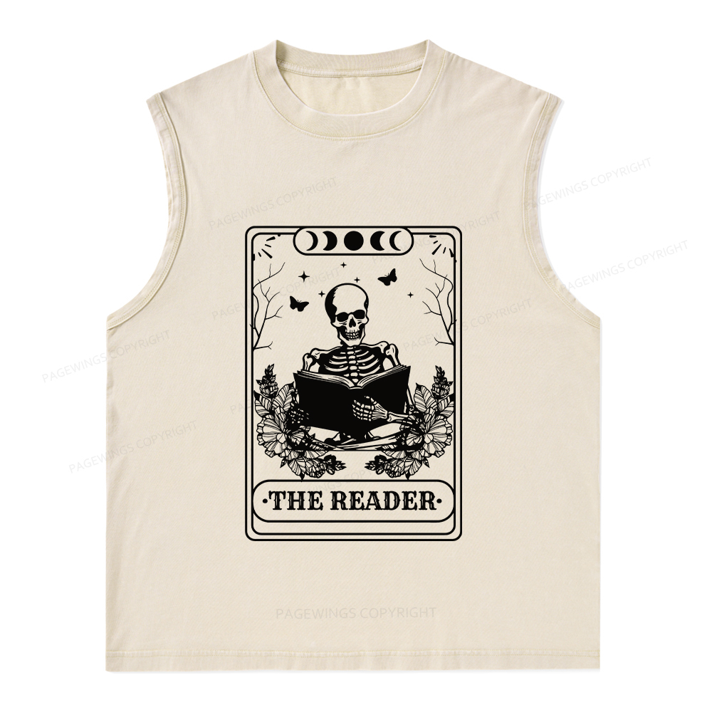 Pagewings The Reader Unisex Washed Tank Top