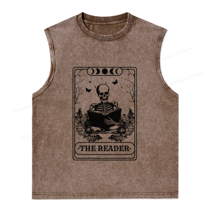 Pagewings The Reader Unisex Washed Tank Top