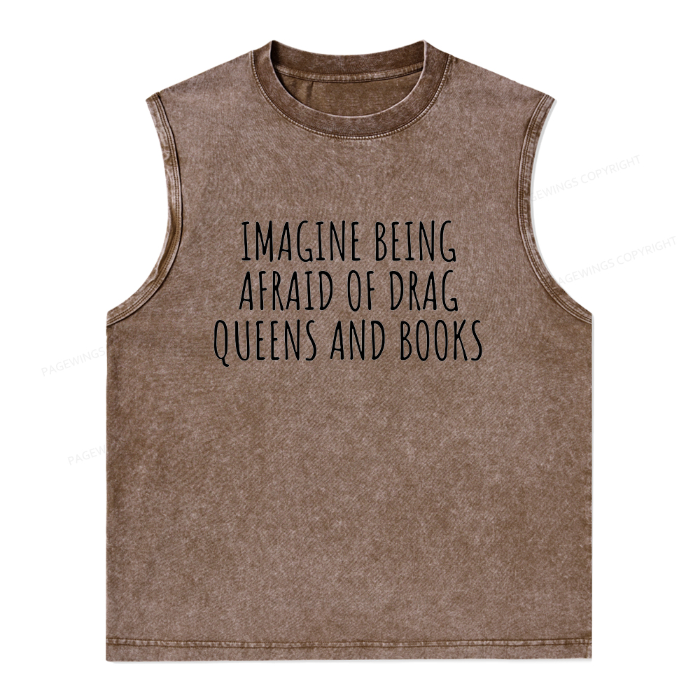 Pagewings Funny Liberal Shirt Unisex Washed Tank Top