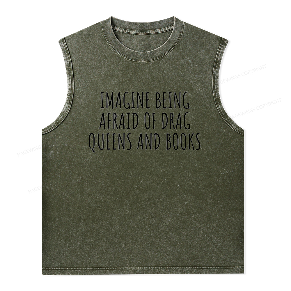 Pagewings Funny Liberal Shirt Unisex Washed Tank Top