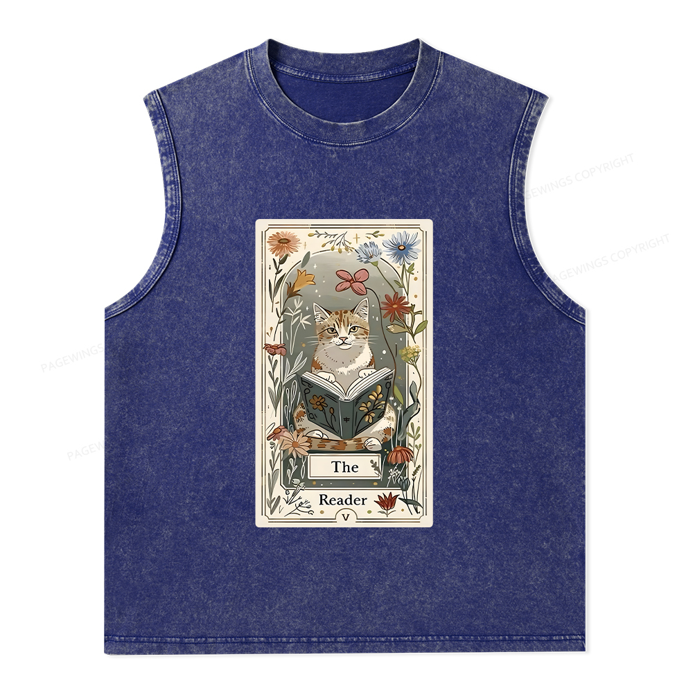 Pagewings The Reader Unisex Washed Tank Top