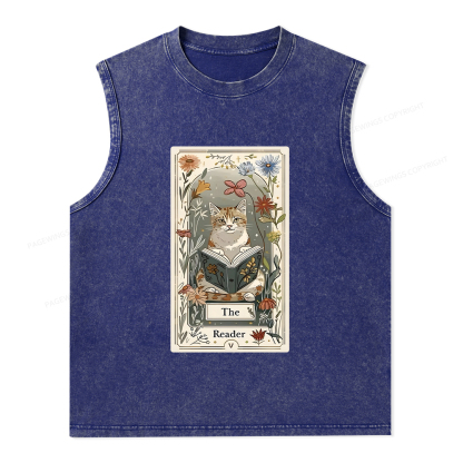 Pagewings The Reader Unisex Washed Tank Top