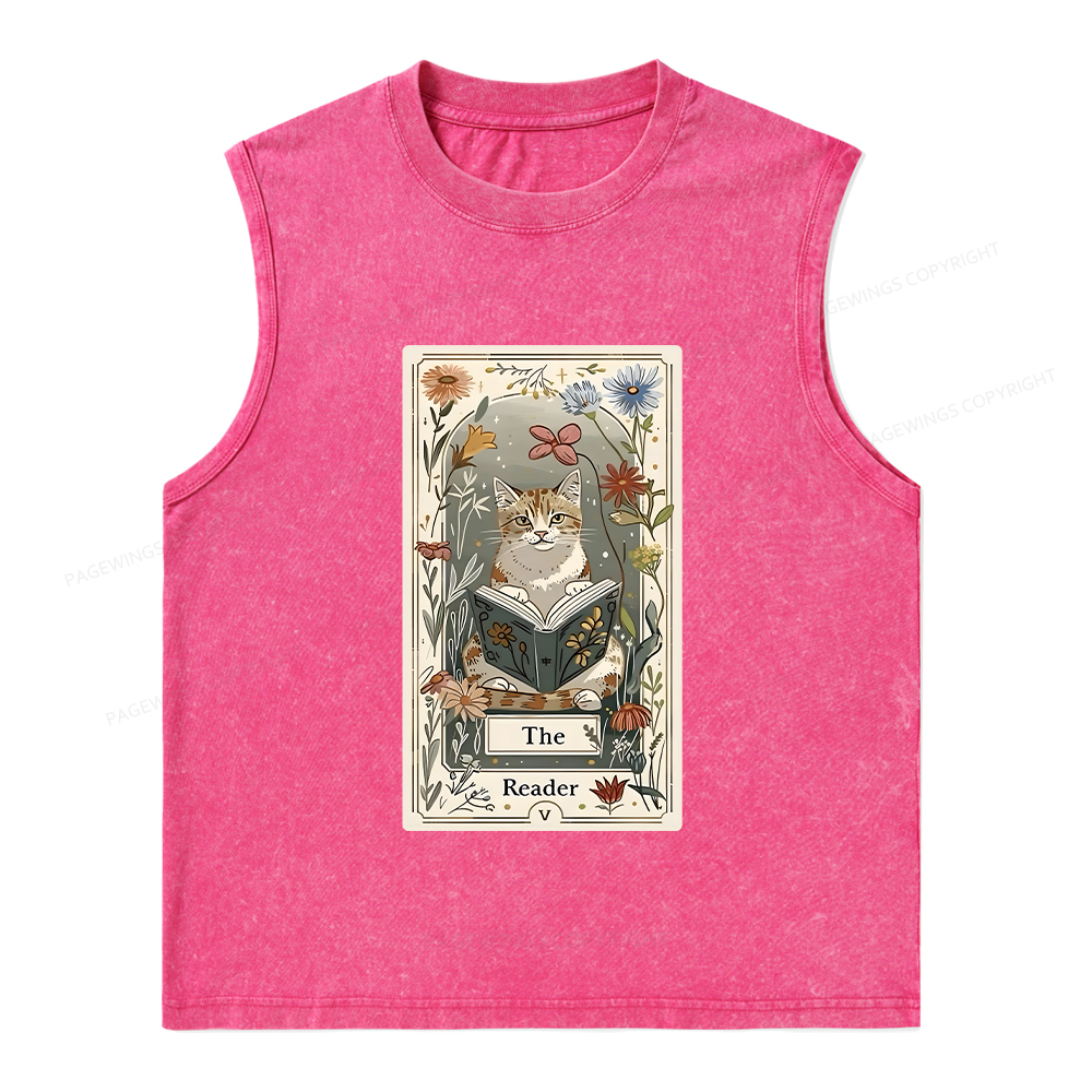 Pagewings The Reader Unisex Washed Tank Top
