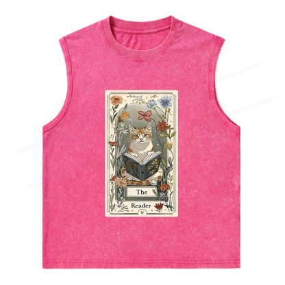 Pagewings The Reader Unisex Washed Tank Top