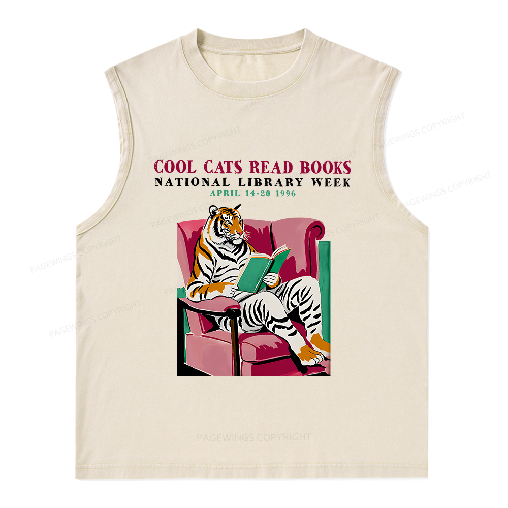 Pagewings ibrary Week Poster 1996 Unisex Washed Tank Top