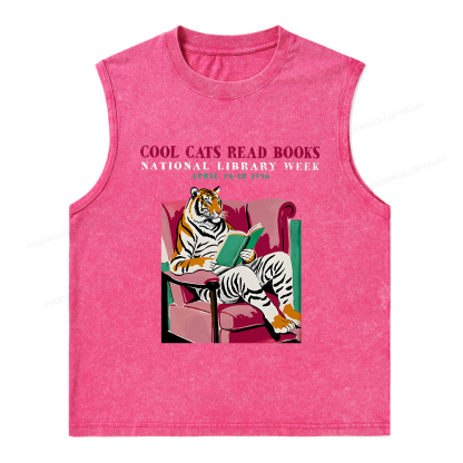 Pagewings  ibrary Week Poster 1996 Unisex Washed Tank Top