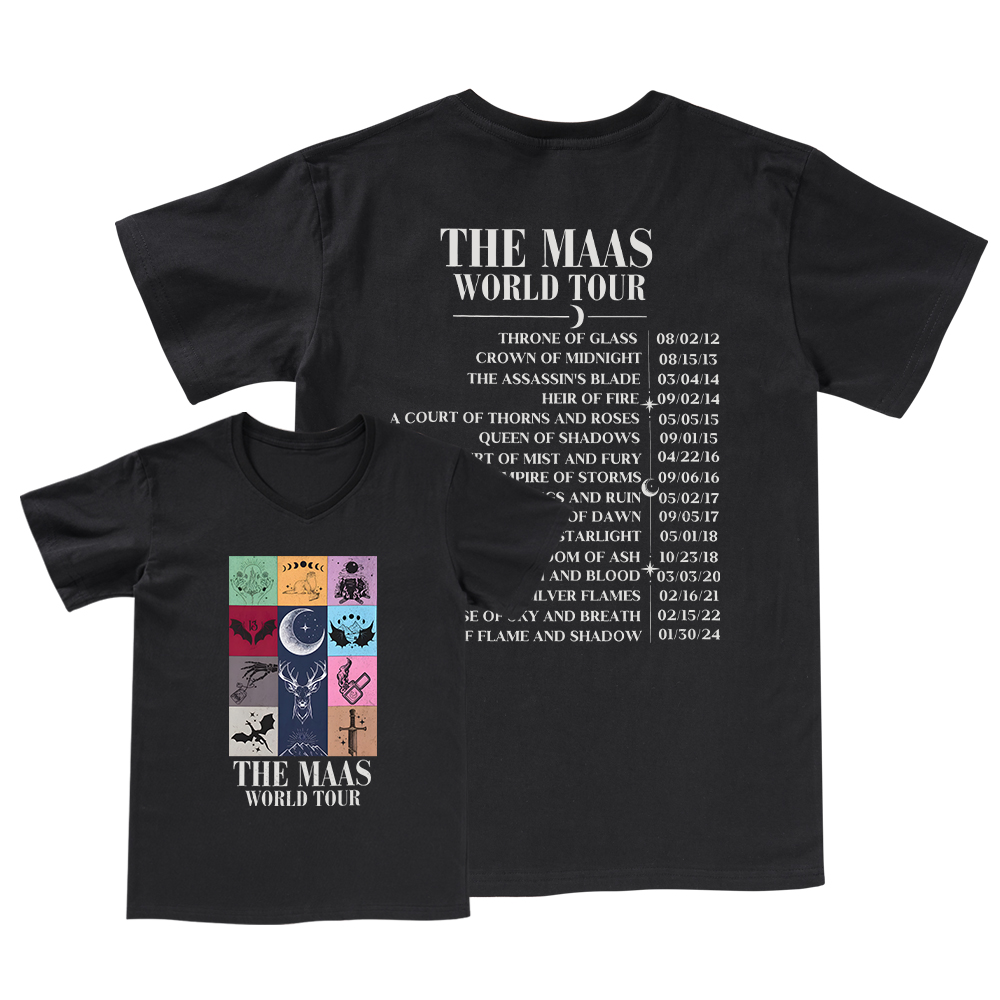 Pagewings Sarah J. Maas World Tour Comfort Colors V-neck T-shirt