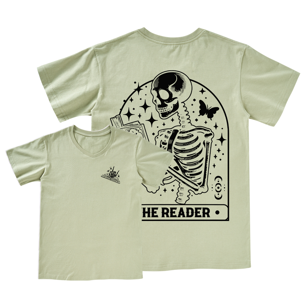 Pagewings The Reader Tarot Card Shirt V-neck T-shirt