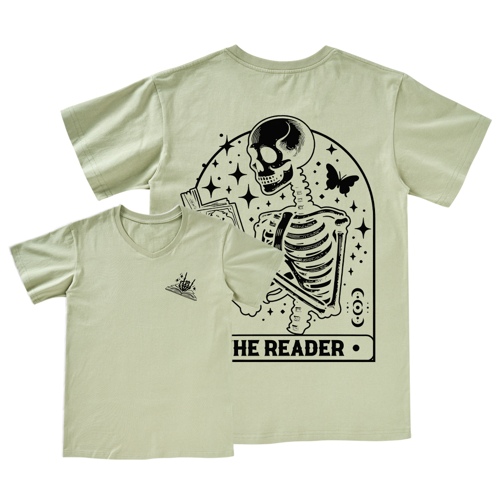 Pagewings The Reader Tarot Card Shirt V-neck T-shirt