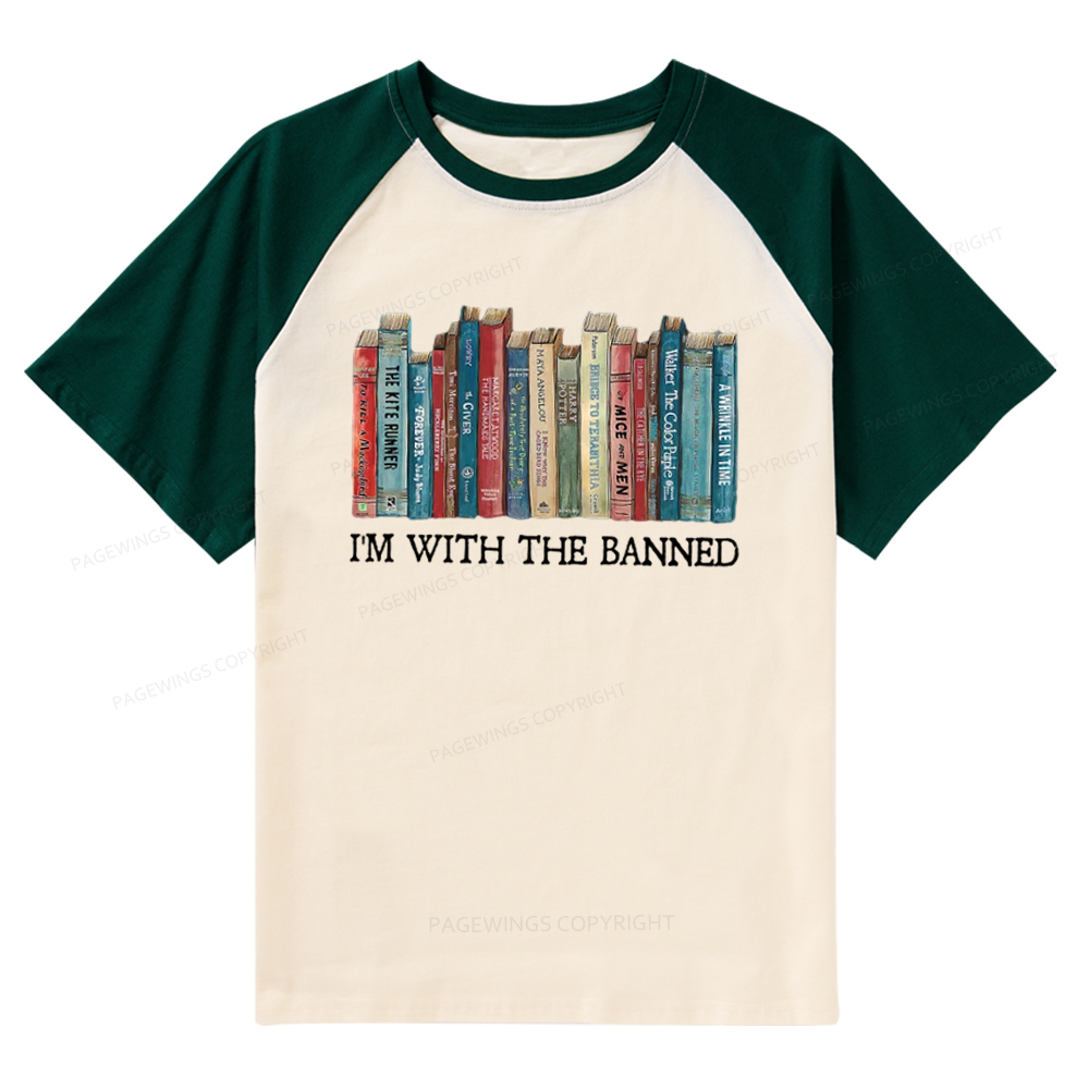 Pagewings I'm With The Banned Raglan T-shirt