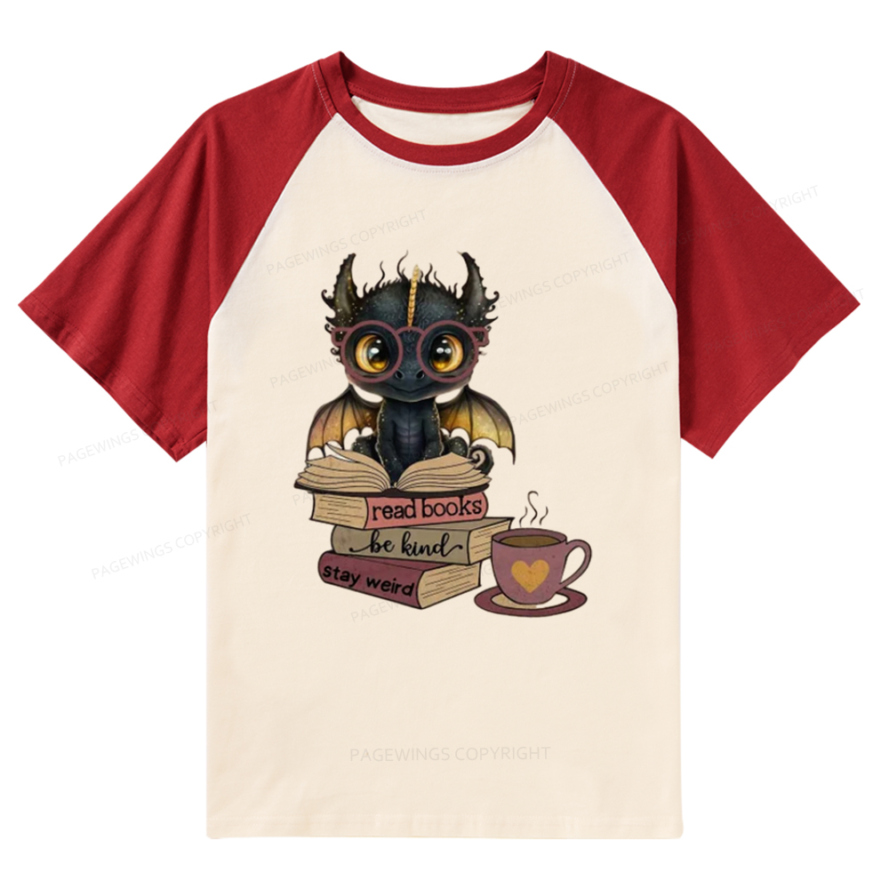 Pagewings Fourth Wing Dargon Raglan T-shirt
