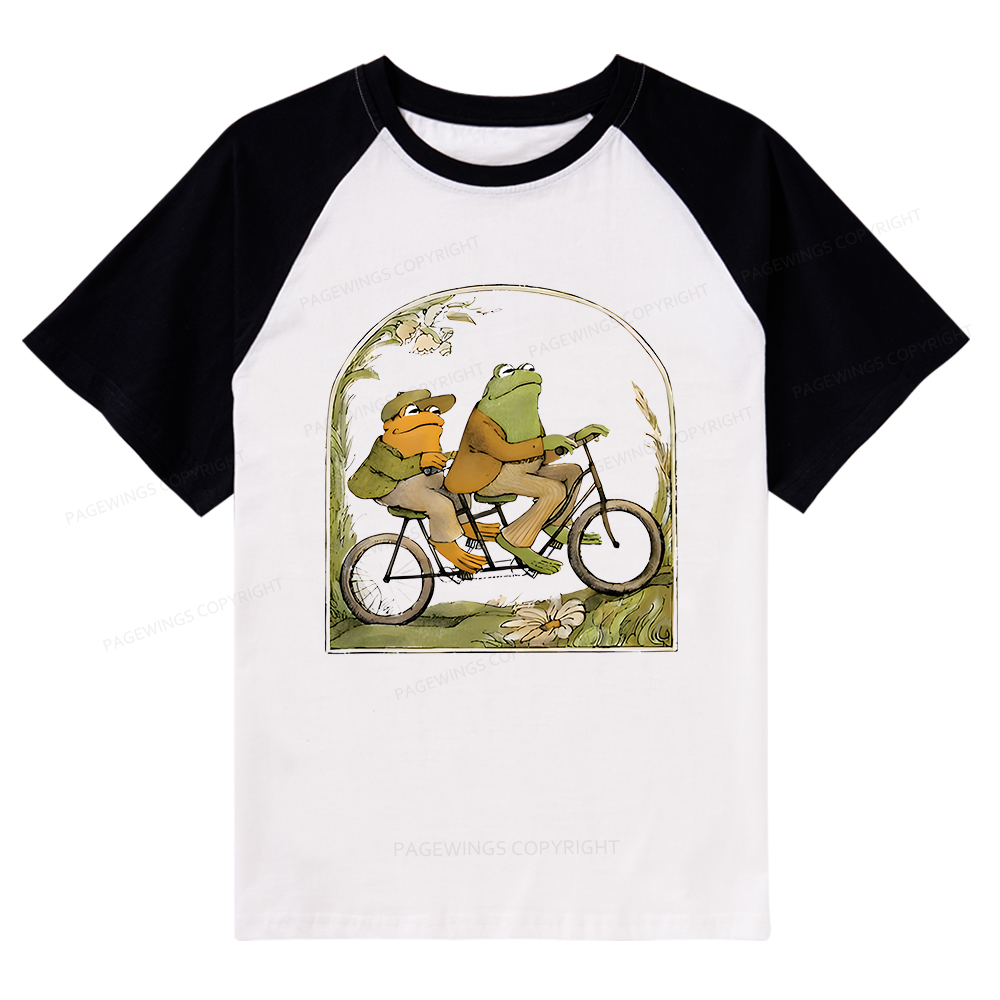 Pagewings Frog And Toad Book Vintage Raglan T-shirt