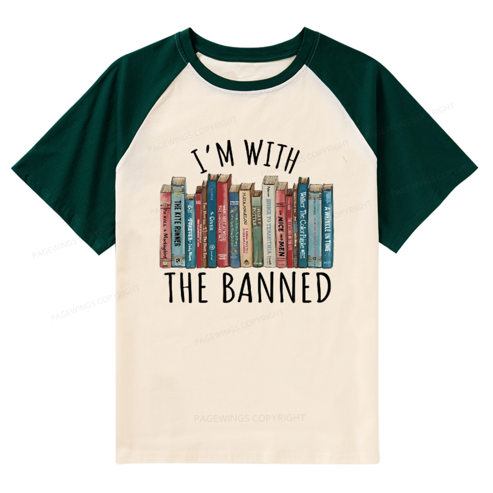 Pagewings I'm With The Banned Raglan T-shirt