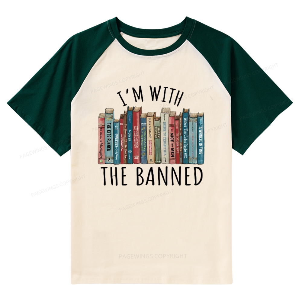 Pagewings I'm With The Banned Raglan T-shirt