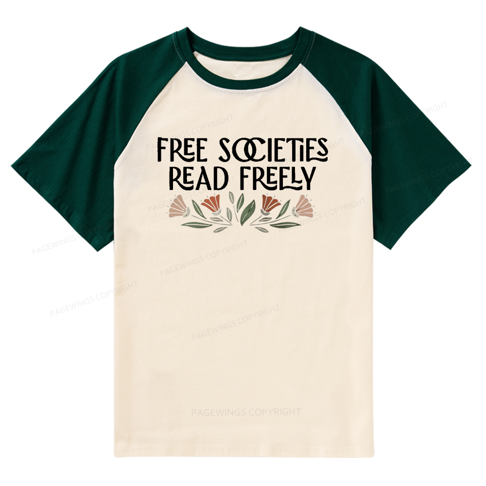 Pagewings Read Freely Raglan T-shirt