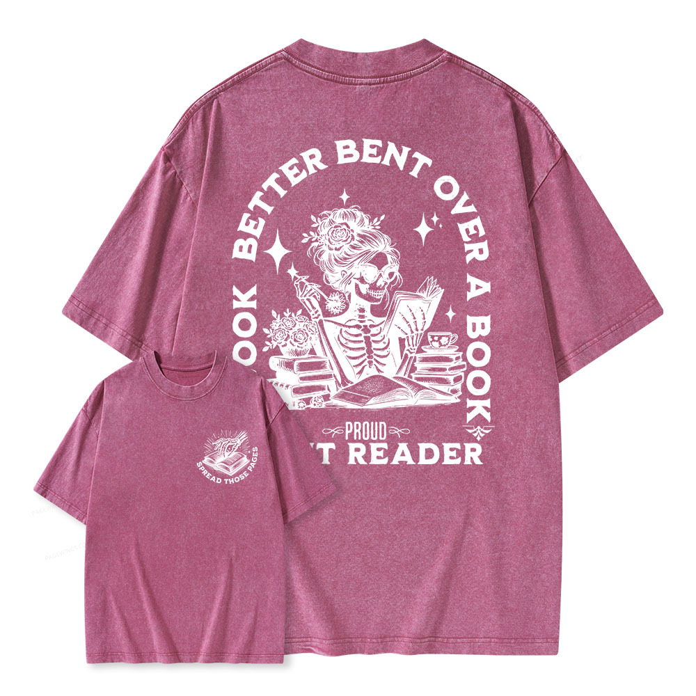 Pagewings Look Better Bent Over A Book Unisex Washed T-shirt